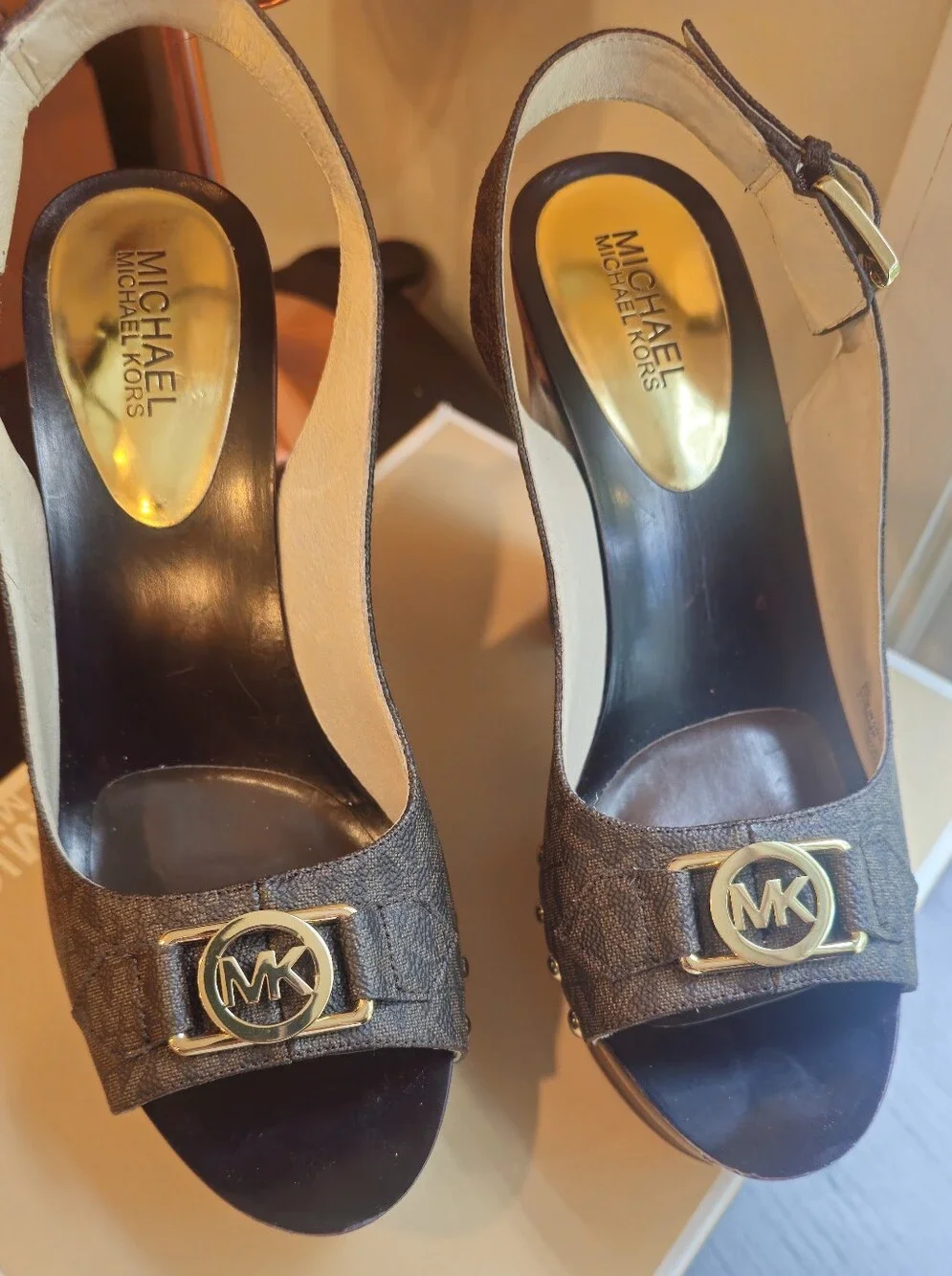 Michael Kors Platforms Charm Sling Heels